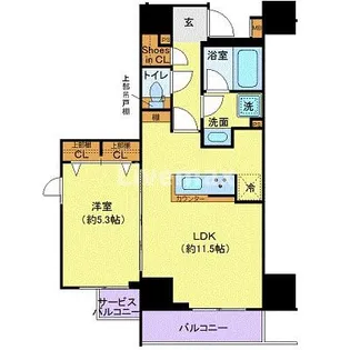 ジェノヴィア秋葉原スカイガーデン【2階】の間取り