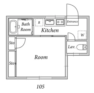 コーポカワノ【1階】の間取り