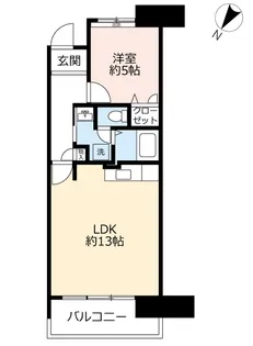 URアーベイン渡辺通り南【2階】の間取り