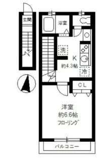ラフュージュ北千束【2階】の間取り