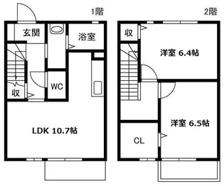 静岡県焼津市小土【一戸建】の間取り