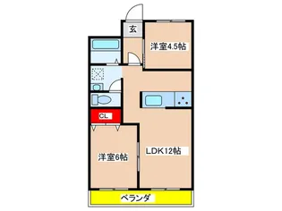 コトブキ第一ビル【1階】の間取り