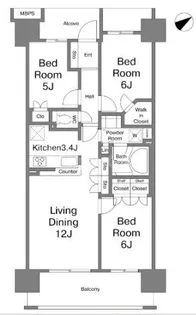 亀戸レジデンス【9階】の間取り