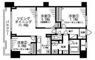 レジディア目白【9階】の間取り