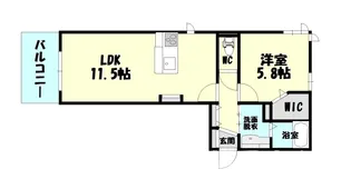 福岡県糟屋郡粕屋町大字内橋【アパート】の間取り