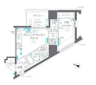 ZOOM方南町【6階】の間取り