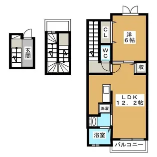 ふる~る本中山【3階】の間取り