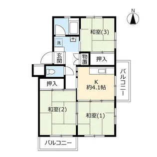 UR西上尾第一【3階】の間取り