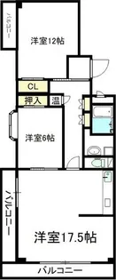 荘苑南田代【6階】の間取り