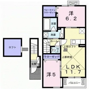 グラースII【2階】の間取り