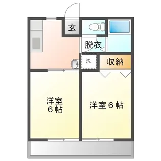 サンフラワーハイツ【1階】の間取り