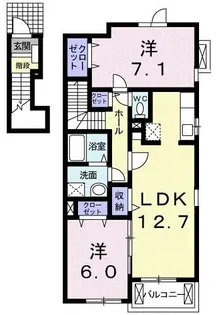 HAPPY DREAM 長泉B【2階】の間取り