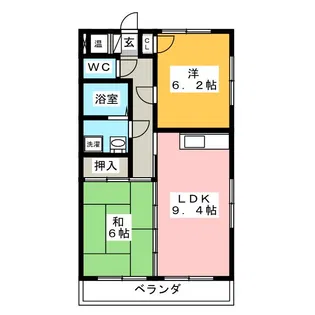 コーポ匠 C棟【1階】の間取り