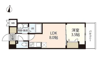 S-RESIDENCE広島駅diletto【9階】の間取り