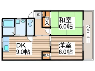 金明ハイツ【2階】の間取り