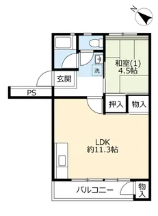 UR奈良北【4階】の間取り