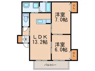 アドバンテイジ柚須東B【1階】の間取り