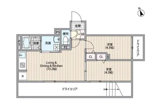 HJクラウンI【1階】の間取り