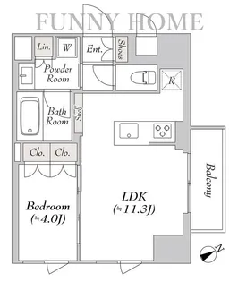 ルミーク三軒茶屋【11階】の間取り