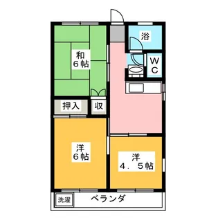 四季ハイツ【2階】の間取り
