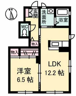エバーグリーンI【1階】の間取り