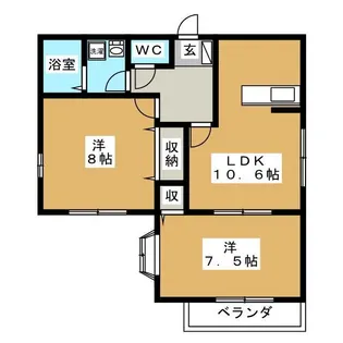 セジュール狩場【2階】の間取り