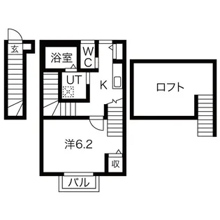 クロシェット仙台向山【2階】の間取り