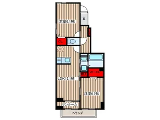 イーケートラスト【1階】の間取り