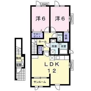 リュミエールI【2階】の間取り
