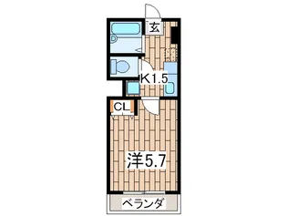 オ-クランドS.K【2階】の間取り