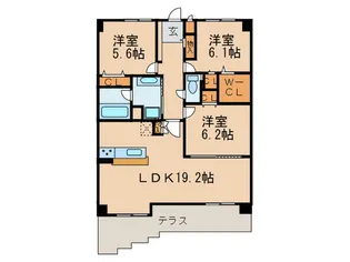 JOUIR ISSHA【1階】の間取り