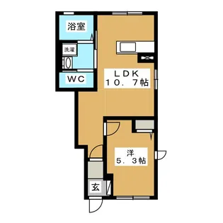 ロゼオ・ミチエーリ【1階】の間取り