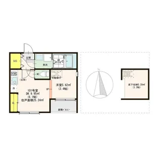 ルアーナ千林清水【1階】の間取り