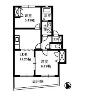 リバーシティー22 A【1階】の間取り