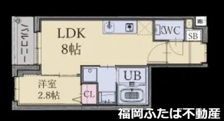 LIFEFIELD南福岡【2階】の間取り