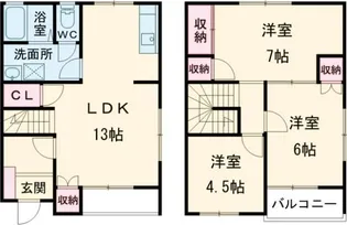 メゾネットピュアの間取り