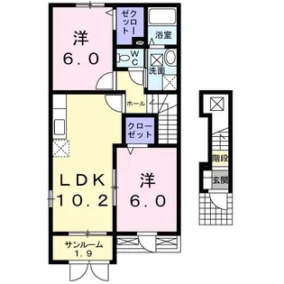 ストリートビレッジA【2階】の間取り