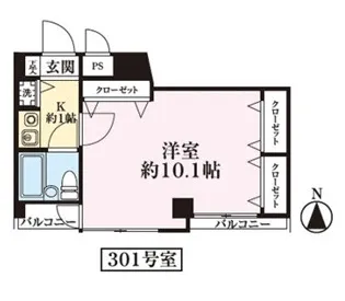 パーソナルマンション中央【3階】の間取り