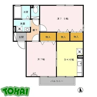 シトラスの風 A棟【2階】の間取り