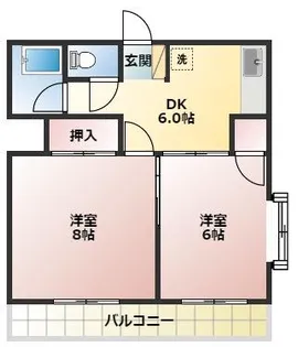 Y・Fハイツ【2階】の間取り