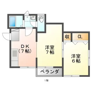 ハーバービュー小島【2階】の間取り