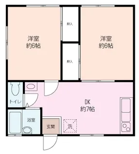 杉田ハイムC棟【1階】の間取り