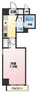 P’sクレスト桜木町【9階】の間取り
