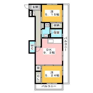 オアシスタイセイIII【2階】の間取り