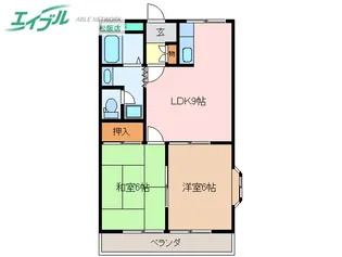 コーポ大門【1階】の間取り