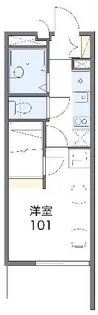レオパレスオケイル【3階】の間取り