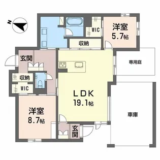 Elena大江【1階】の間取り