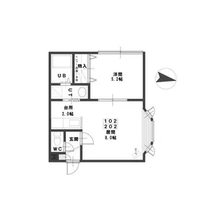 ルミエール希望【1階】の間取り