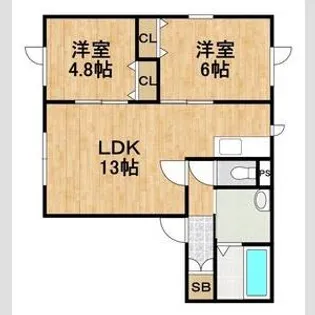 CONAN住吉【1階】の間取り