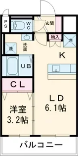 駅南コーポラス【1階】の間取り